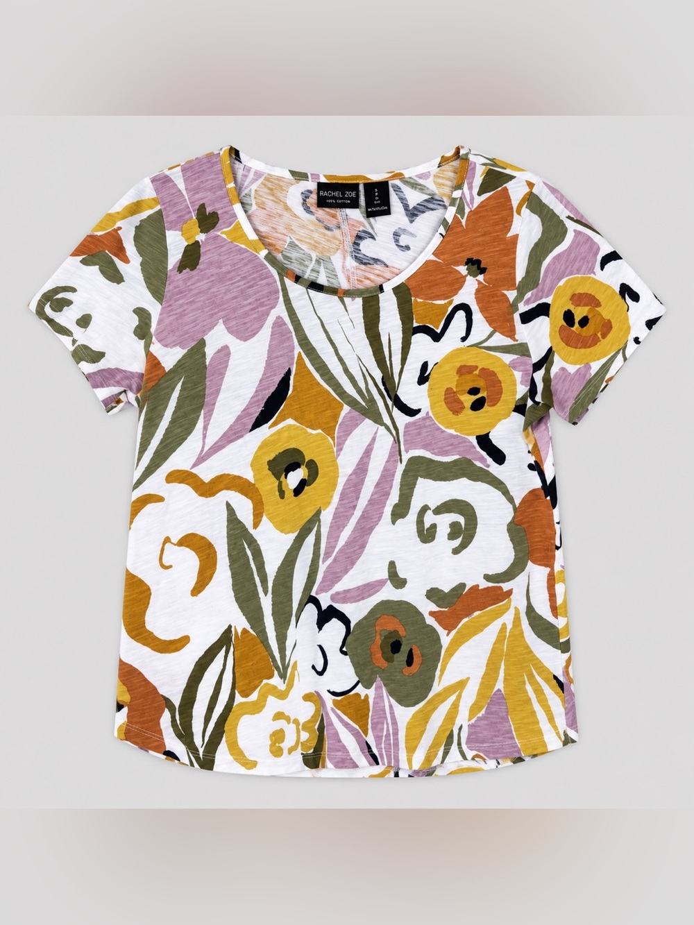 Rachel Zoe Blouse Top 1X Euro Summer Coastal Bohemian Tropical Cotton